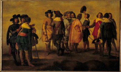 Samtale eller møde med tretten personer Maleri af Diego Velazquez