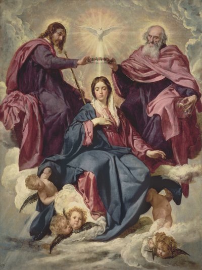 Jomfruens kroning, ca. 1641-42 (olie på lærred) af Diego Velázquez