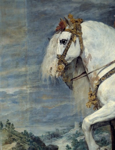 Rytterportræt af Isabelle af Frankrig (1602-1644), hustru til Filip IV af Spanien i 1616 Detail. Maleri af Diego Velasquez (1599-1660) 1635 søn. 3,01x3,14 m Madrid, Musee du Prado af Diego Velázquez