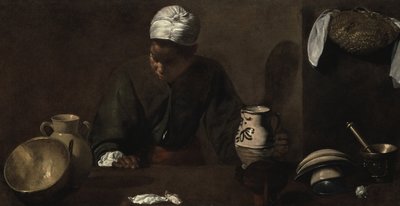 Køkkenscene, 1618-20 af Diego Velázquez