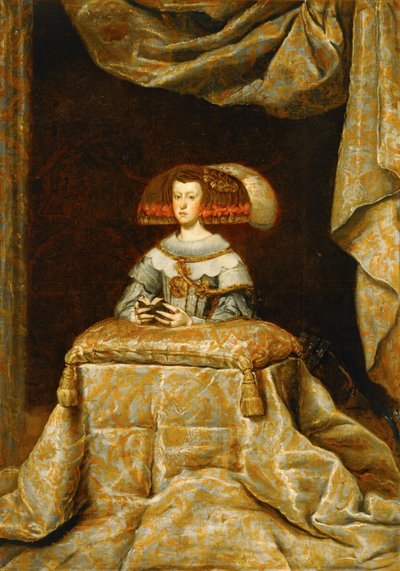 Maria Anna af Østrig (maleri på lærred) af Diego Rodriguez de Silva y Velazquez
