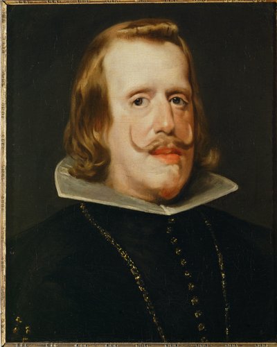 Filip IV, konge af Spanien, søn af kong Filip III og ærkehertuginde Maria Anna, datter af kejser Ferdinand III ... af Diego Rodriguez de Silva y Velazquez