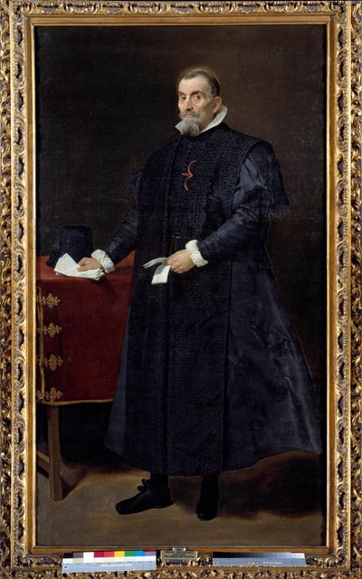 Portræt af Diego De Corral og Arellano, lytter fra det øverste råd i Castilien (1570-1632). Maleri af Diego Rodriguez de Silva og Velasquez (1599-1660) af Diego Velázquez