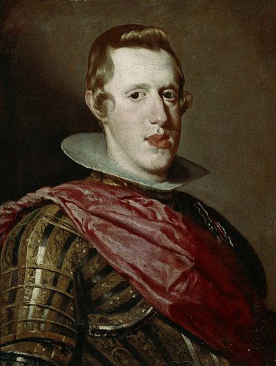 Portræt af Filippo IV af Spanien med rustning, ca. 1625-1628 (olie på lærred) af Diego Rodriguez de Silva y Velazquez