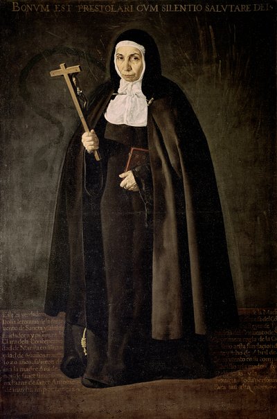 Portræt af Moder Jeronima de la Fuente af Diego Rodriguez de Silva y Velazquez