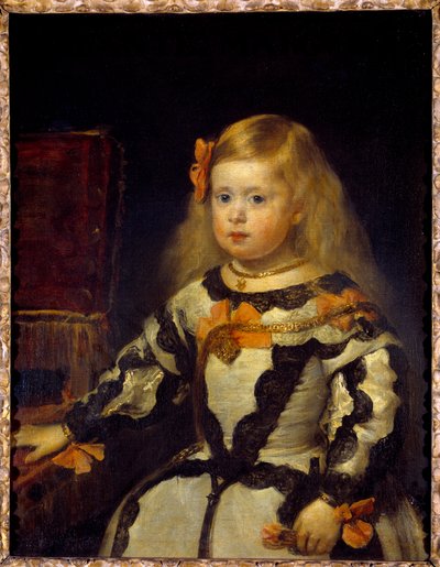 Portræt af spædbarnet Mary Marguerite (1651-1673), datter af Philip IV. Maleri af Diego Velasquez (Velazquez af Diego Velázquez