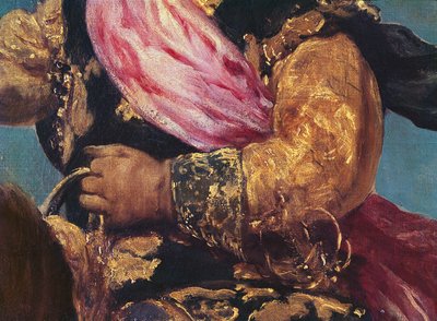Detalje af prins Balthasar Carlos til hest, ca. 1635-36 (detalje af 835) af Diego Velázquez