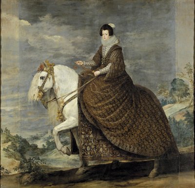 Dronning Elizabeth af Bourbon til hest af Diego Velázquez