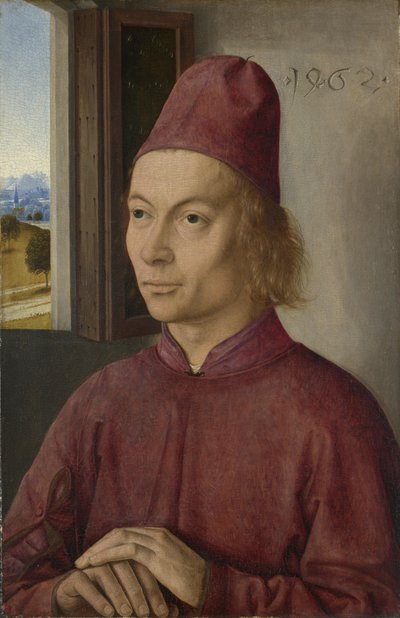 Portræt af en mand (Jan van Winckele) af Dieric Bouts