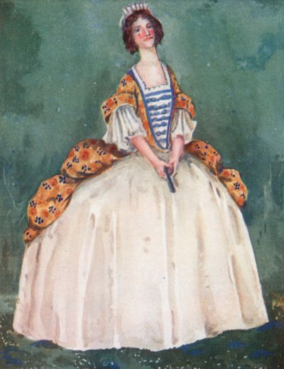 En kvinde fra dronning Annes tid 1702-1714 af Dion Clayton Calthrop