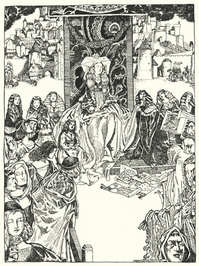 Prinsessen og bejlerne (gravering) af Dion Clayton Calthrop