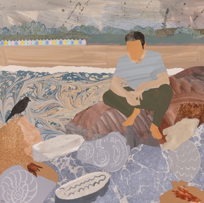 Strandhytter  fossiler (collage) af Dione Verulam