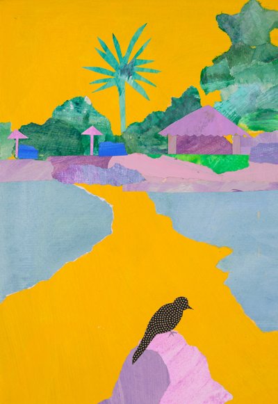 Brasiliansk strand (collage) af Dione Verulam