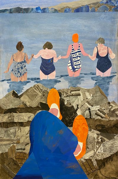 Bedstemødre (collage) af Dione Verulam