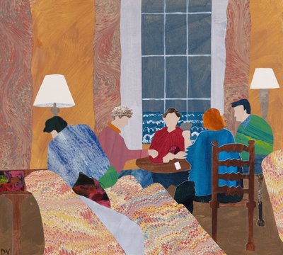 Indendørs spil (collage) af Dione Verulam