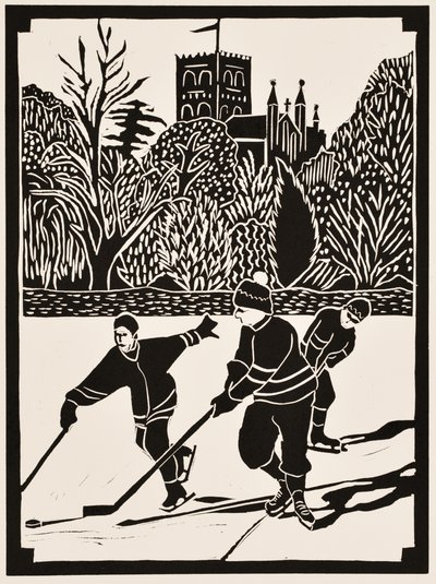 Årets måneder: Januar, 2012 (linoleumssnit) af Dione Verulam