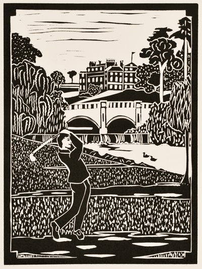 Årets måneder: Juli, 2012 (linoleumssnit) af Dione Verulam