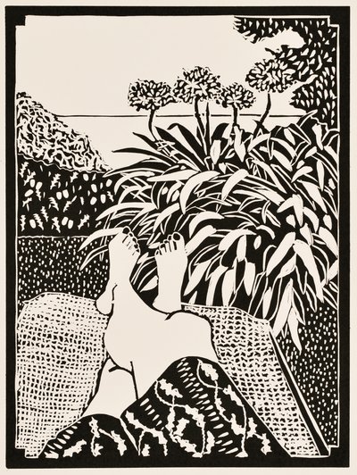 Årets måneder: Juni, 2012 (linoleumssnit) af Dione Verulam