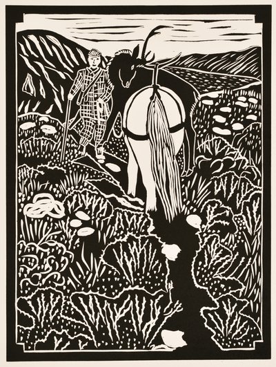 Årets måneder: September, 2012 (linoleumssnit) af Dione Verulam