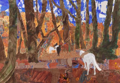 Riding Rest, 2020 (collage) af Dione Verulam