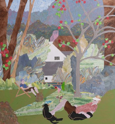 Ophold i september (collage) af Dione Verulam