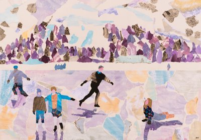 Skating en plein air, 2015 (collage) af Dione Verulam