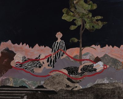 Nornerne, Wagners ringcyklus, 2024 (collage) af Dione Verulam