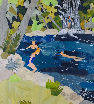 Vilde svømmere, Brasilien, 2024 (collage) af Dione Verulam