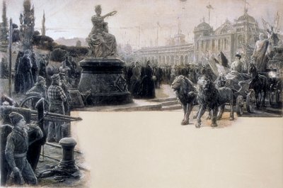Allegori af verdensudstillingen fejret i Barcelona i 1888, Illustration af Dionis Baixeras y Verdaguer (1862-1943) af Dionisio Baixeras Verdaguer