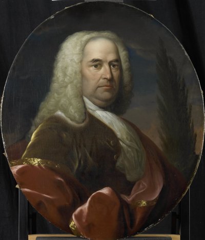 Portræt af Hugo du Bois, direktør for Rotterdam Chamber of the Dutch East India Company, valgt 1734 af Dionys van Nijmegen