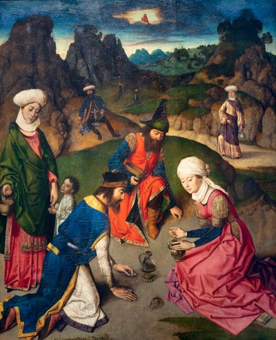 Sognekirke (Parochiekerk Sint-Pieter). Maleri. Sidste aftensmad. Dirk Bouts. 1464-1468. Detalje. Højre panel. af Dirck Bouts