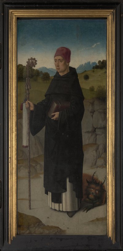 St. Bernard, venstre panel fra Triptykonen af St. Erasmus, ca. 1460 (olie på panel) af Dirck Bouts