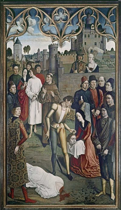 Kejser Ottos retfærdighed: henrettelse af den uskyldige mand, 1473-75 (se også 3672) af Dirck Bouts