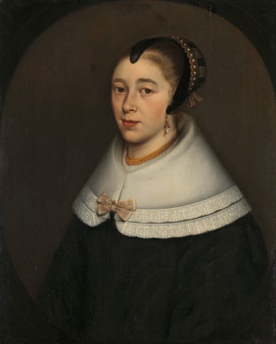 Portræt af en kvinde, menes at være Catharina Kettingh (1626/27-73), Hustru til Bartholomeus Vermuyden af Dirck Craey