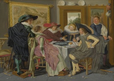 Selskab ved et bord. 1626 af Dirck Hals