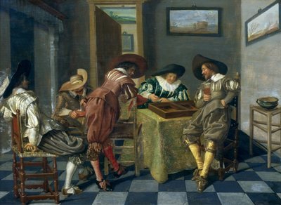Spillet Backgammon af Dirck Hals