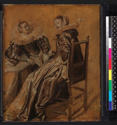 To damer siddende ved et bord, 1625-1628 af Dirck Hals