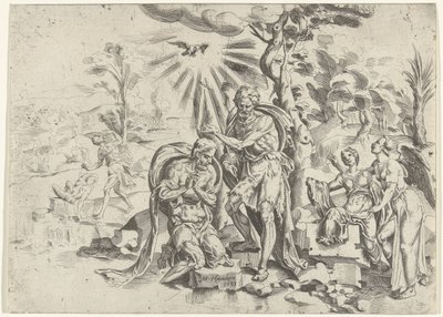 Kristi dåb af Dirck Volckertsz. Coornhert (attributed to)