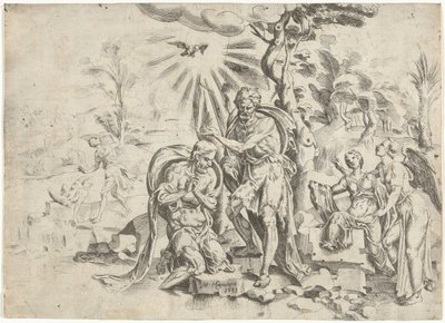 Kristi dåb af Dirck Volckertsz. Coornhert (attributed to)