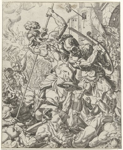 Den assyriske hærs flugt Judit og Holofernes (serietitel) af Dirck Volckertsz. Coornhert (attributed to)