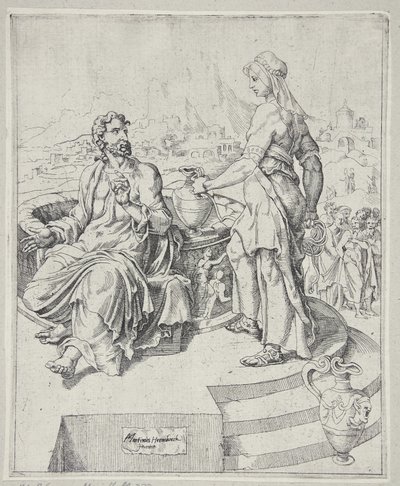 Kristus og den samaritanske kvinde af Dirck Volckertsz. Coornhert