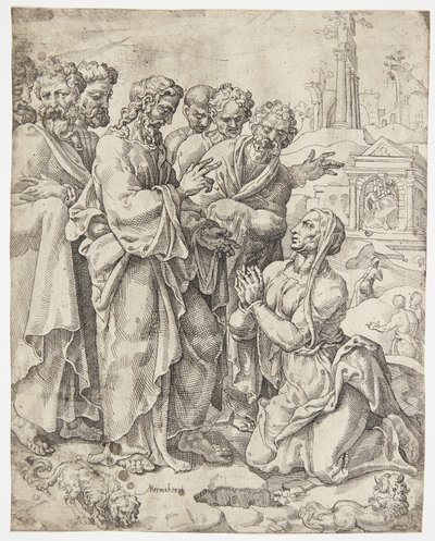 Kristus og den samaritanske kvinde af Dirck Volckertsz. Coornhert
