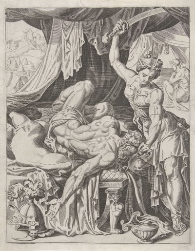 Judith skærer Holofernes hoved af Kvindelister (serietitel) af Dirck Volckertsz. Coornhert