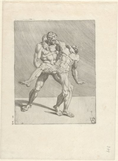 To brydere Wrestlers (serietitel) af Dirck Volckertsz. Coornhert