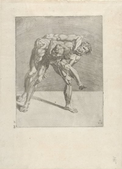 To brydere Wrestlers (serietitel) af Dirck Volckertsz. Coornhert