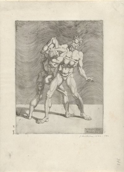 To brydere Wrestlers (serietitel) af Dirck Volckertsz. Coornhert