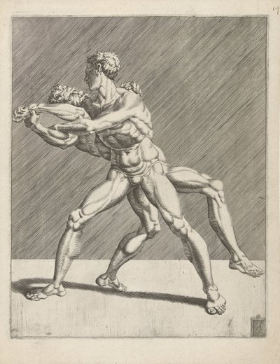 To brydere Wrestlers (serietitel) af Dirck Volckertsz. Coornhert