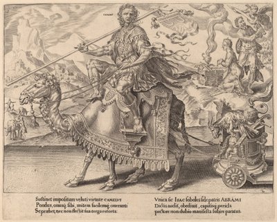 Isaks triumf af Dirck Volckertz Coornhert after Maerten van Heemskerck
