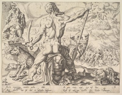 Gad, fra serien De tolv patriarker, 1550. af Dirck Volkertsen Coornhert