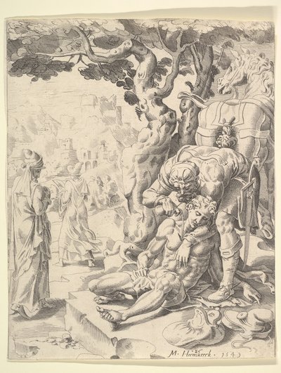 The Parable of the Good Samaritan, 1549. dani af Dirck Volkertsen Coornhert